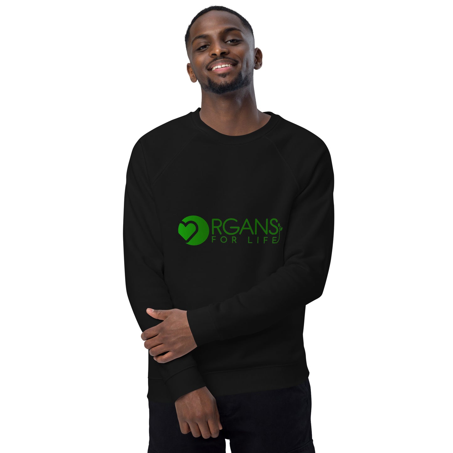 Organs for Life - Unisex organic raglan sweatshirt