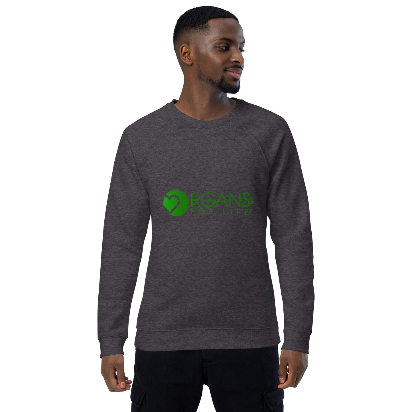 Organs for Life - Unisex organic raglan sweatshirt