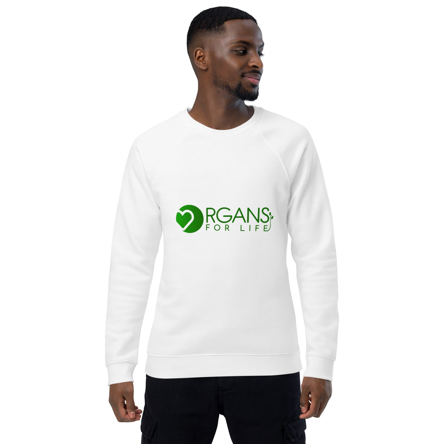 Organs for Life - Unisex organic raglan sweatshirt